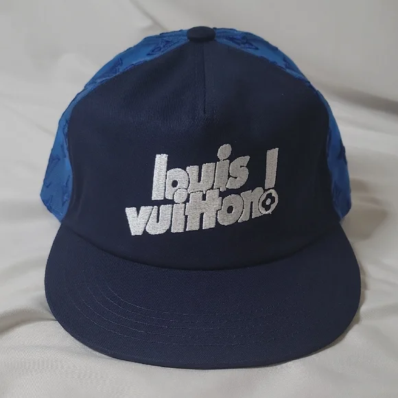 Louis Vuitton Navy and Royal Blue Logo Cap - Picture 1 of 4